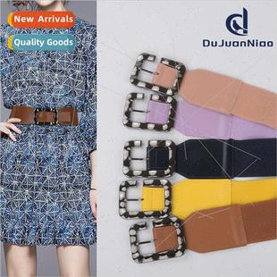 elastic belt women dress dec Genuine leather