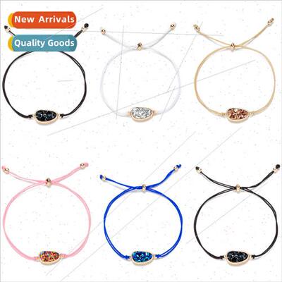 Golden Crystal Cluster Pulled Wire Bracelet Fashion Irregula