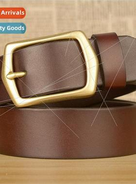 Copper buckle casual men belt ten years constantly belt male