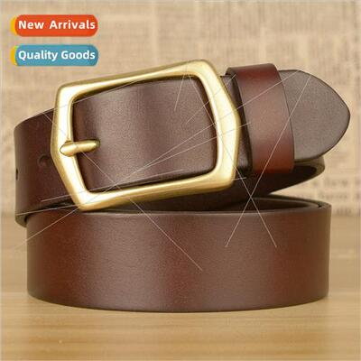 Copper buckle casual men belt ten years constantly belt male