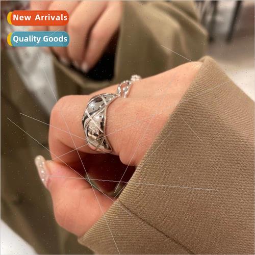 New diamond plated ring women ins men women couple ring