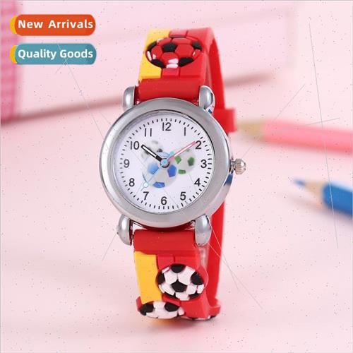 Fashion colorful cartoon soccer student children watch quart