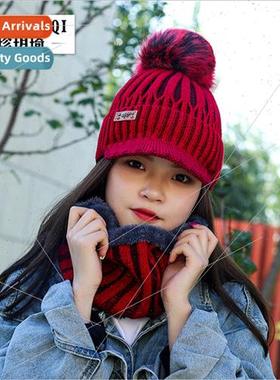 Winter women hats two sets warm duck tongue hat Korean thick