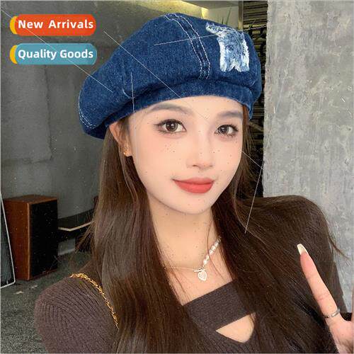 che designer  hat female do old abrasive cowboy beret fall n