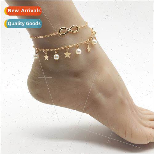 Bohemian fashion exquise ladies personalized anklet double l