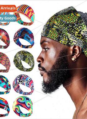 Men Printed Headbands Europe New Stchy Sweat Absorbent Sport