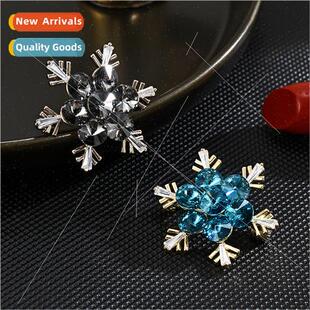 Elegant cold snowflake brooch women elegant corsage su coat