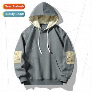 Sweatshirt men casual fashion nd smiley hooded top men sprin