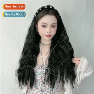 band black cover head half wigs hair long female wig