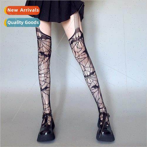 Dark Lolita punk gothic garter fishing net stockings Lolita
