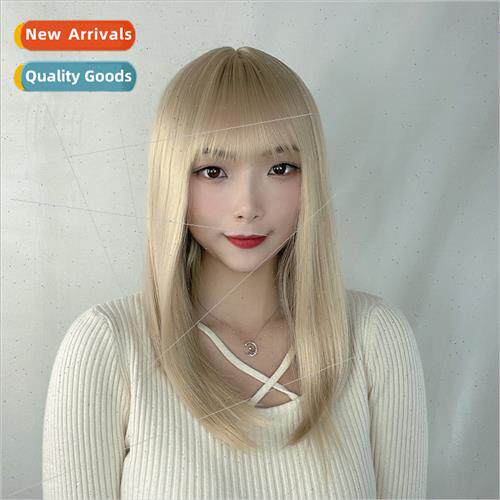 cosplay wig female long hair Qi bangs colorful full head set