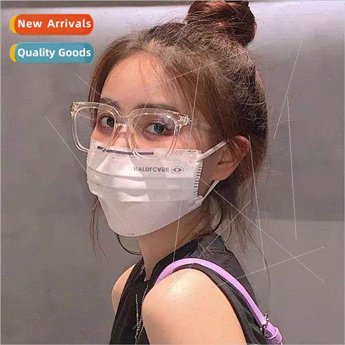 Transparent eyeglasses frame ins wind light  large frame thi