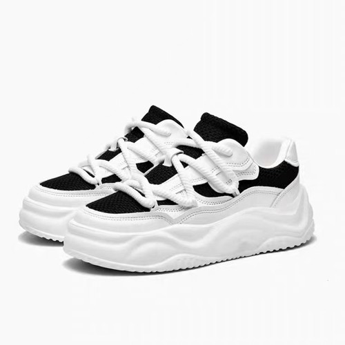 【皮面+超轻底】【月照香浓】秋季时尚厚底通勤百搭休闲鞋-鱼