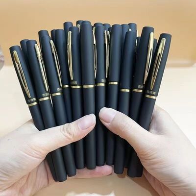 中性笔1.0mm签字笔黑色签名笔高档商务学生用练字水笔加粗大容量