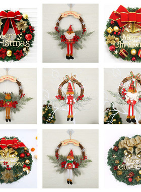Christmas wreath display window door hanging Teng strip Chri