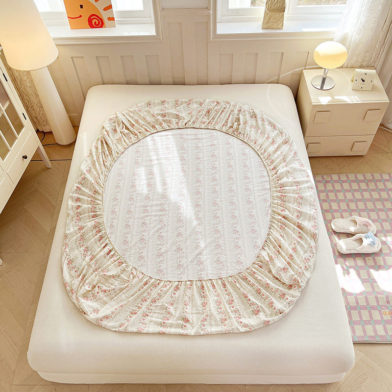 A类双层纱水洗棉全包床笠单件宿舍床垫套保护罩学生床罩四季通用