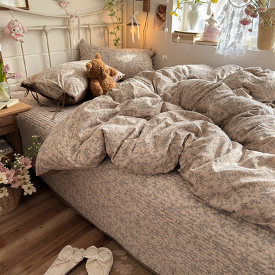 法式碎花床盖款四件套