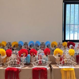 醒狮训练狮头醒狮狮头训练框架练习狮头框架狮头竹编骨架便宜加厚