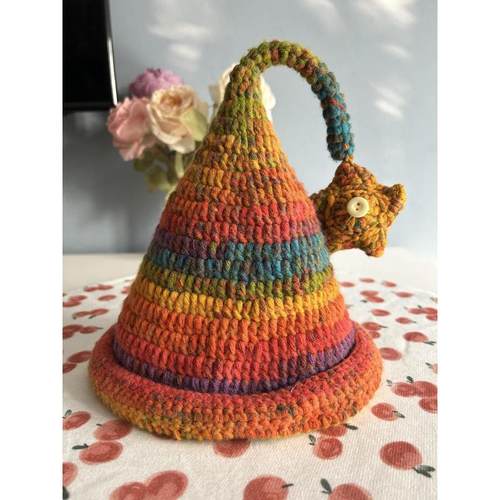 精灵帽材料包diy手工编织毛线团钩针儿童亲子可爱帽子送女朋友