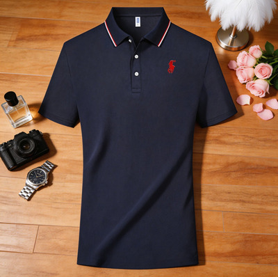 保罗Polo衫男短袖2026夏季新款翻领商务休闲小马刺绣宽松半袖T恤