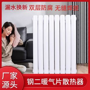 家用卧室钢制水暖散热片钢二柱壁挂式 暖气片明装 供暖天然气散热器