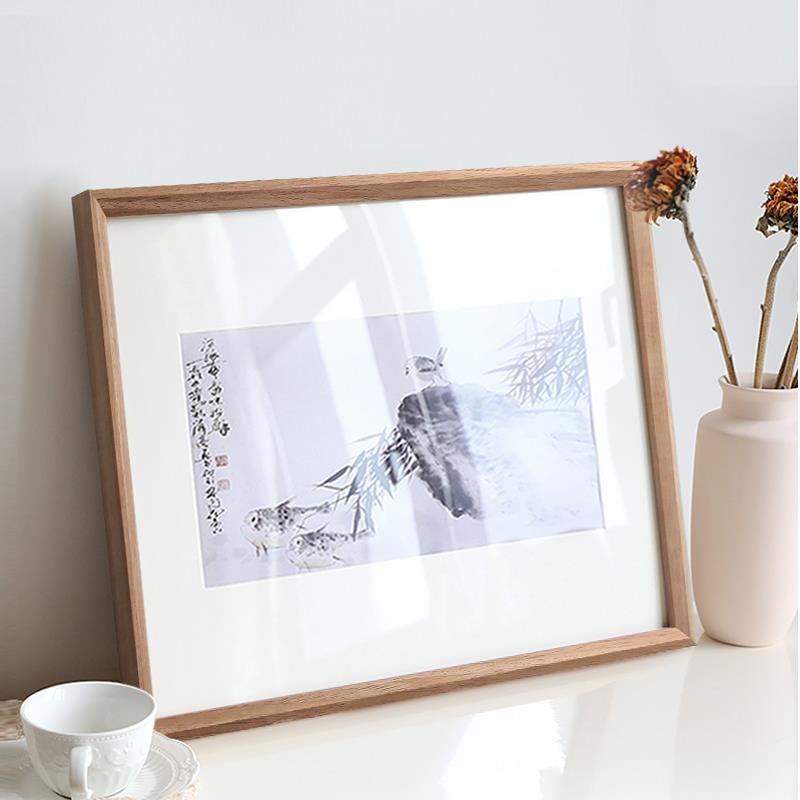 实木相框挂墙简约装饰画框24 30寸36 4K外框装裱画框定制定做A4A3