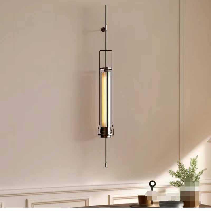 设计师款现代轻奢长杆壁灯别墅客厅酒店大堂售楼部背景墙大壁灯