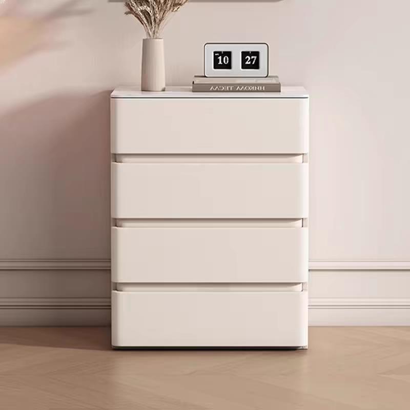 实木斗柜现代家用卧室收纳柜皮质大容量高级感轻奢岩板整装免安装