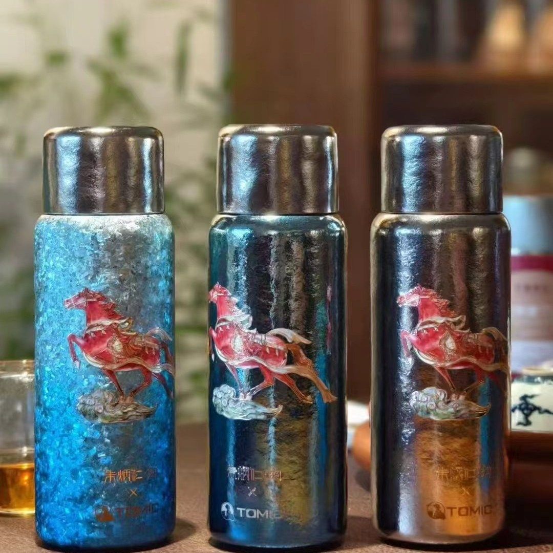 特美刻 朱炳仁联名 纯钛保温杯 焖茶杯 马年礼品大气 车载保温杯,餐饮具,焖茶壶,淘宝优惠券,粉丝福利购,淘宝优惠卷
