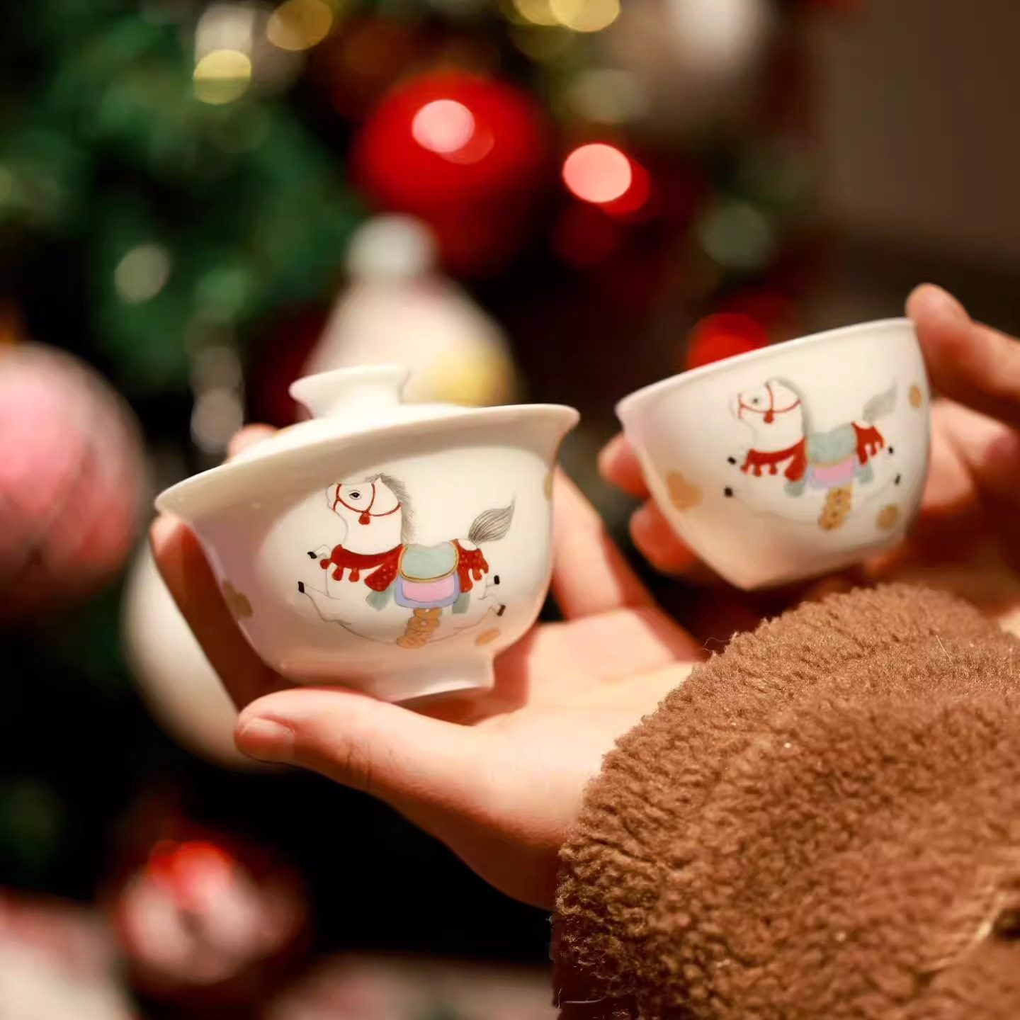 福利新品 马上有钱盖碗主人杯公道杯 可爱少女心 景德镇手绘茶具,餐饮具,茶杯,淘宝优惠券,粉丝福利购,淘宝优惠卷