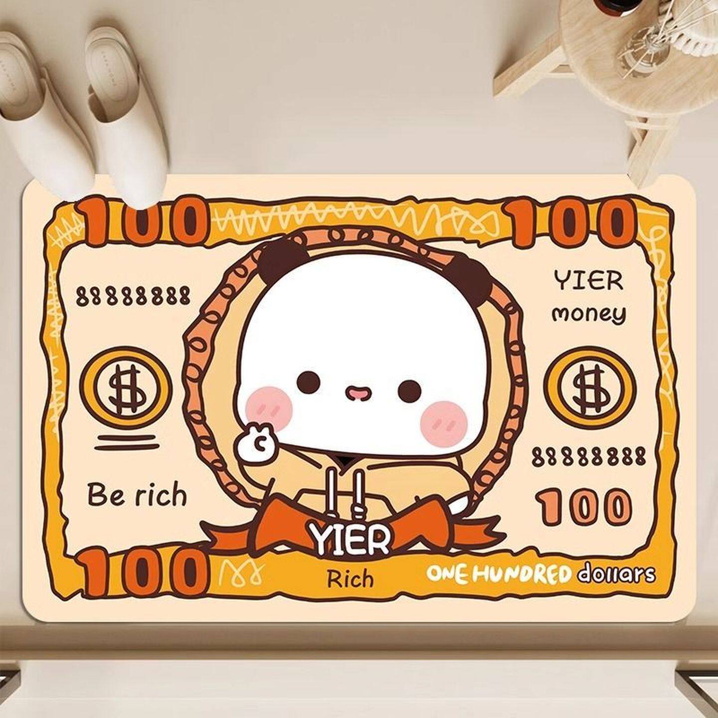 可爱硅藻泥地垫卫生间门口一二布布浴室吸水速干脚垫厕所防滑地毯