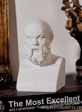 苏格拉底胸像石膏雕塑装饰高级艺术摆件美术素描教具夜市摆摊礼品