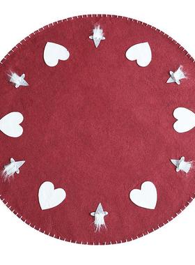 NUCHI跨境热卖羊毛毡胡子老人圣诞树裙圣诞树垫圣诞底座装饰围裙