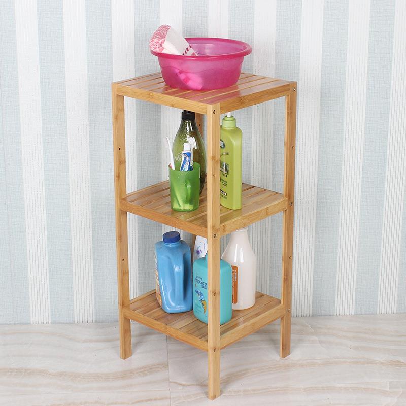 九强楠竹浴室置物架落地层架架子简易客厅书架收纳架储物架卫生间