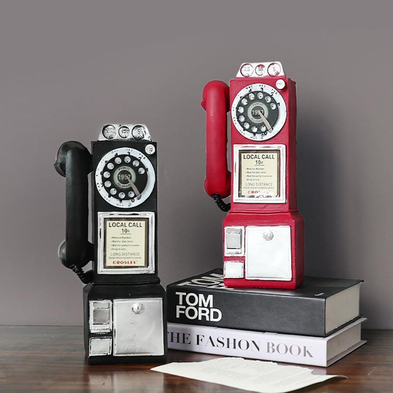 复古电话机摆件 家居壁挂墙饰 韩式拍摄道具 酒吧装饰品