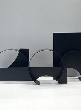 欧式现代简约极简几何金属铁艺摆件家居售楼部样板间门店装饰摆件