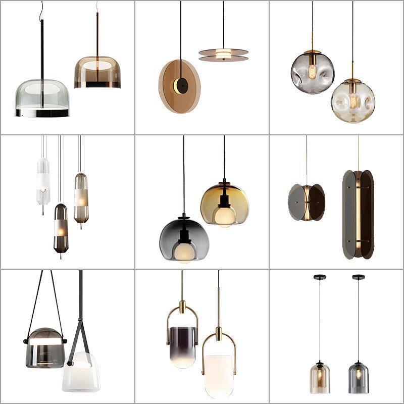北欧餐厅小吊灯轻奢创意店铺装饰艺术吧台单头设计师玻璃灯罩灯具