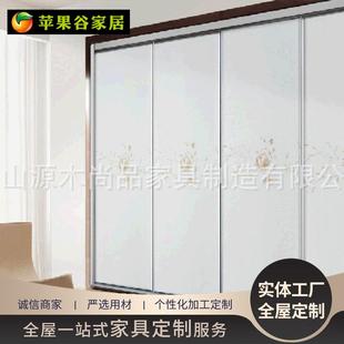 简易实木衣柜 现代组合衣柜百叶推拉门整体衣柜移门欧式衣柜