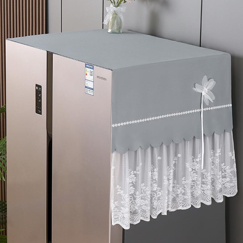 冰箱防尘罩微波炉烤箱通用盖巾盖布单开门双开门冰箱罩 布艺 新款