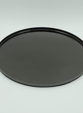 现代简约黑钛盘摆件样板间桌面装饰托盘金属圆形几何托盘