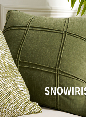 现代轻奢风抱枕样板间橄榄绿沙发抱枕套民宿床头靠枕腰枕软装靠垫