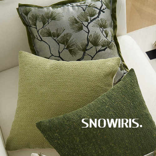 复古绿沙发抱枕套国风轻奢靠垫