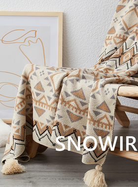 波西米亚风沙发毯子办公室午睡空调毯民宿床尾毯装饰单人加厚毛毯