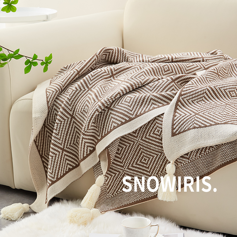 针织毛线装饰毛毯宅寂风休闲毯