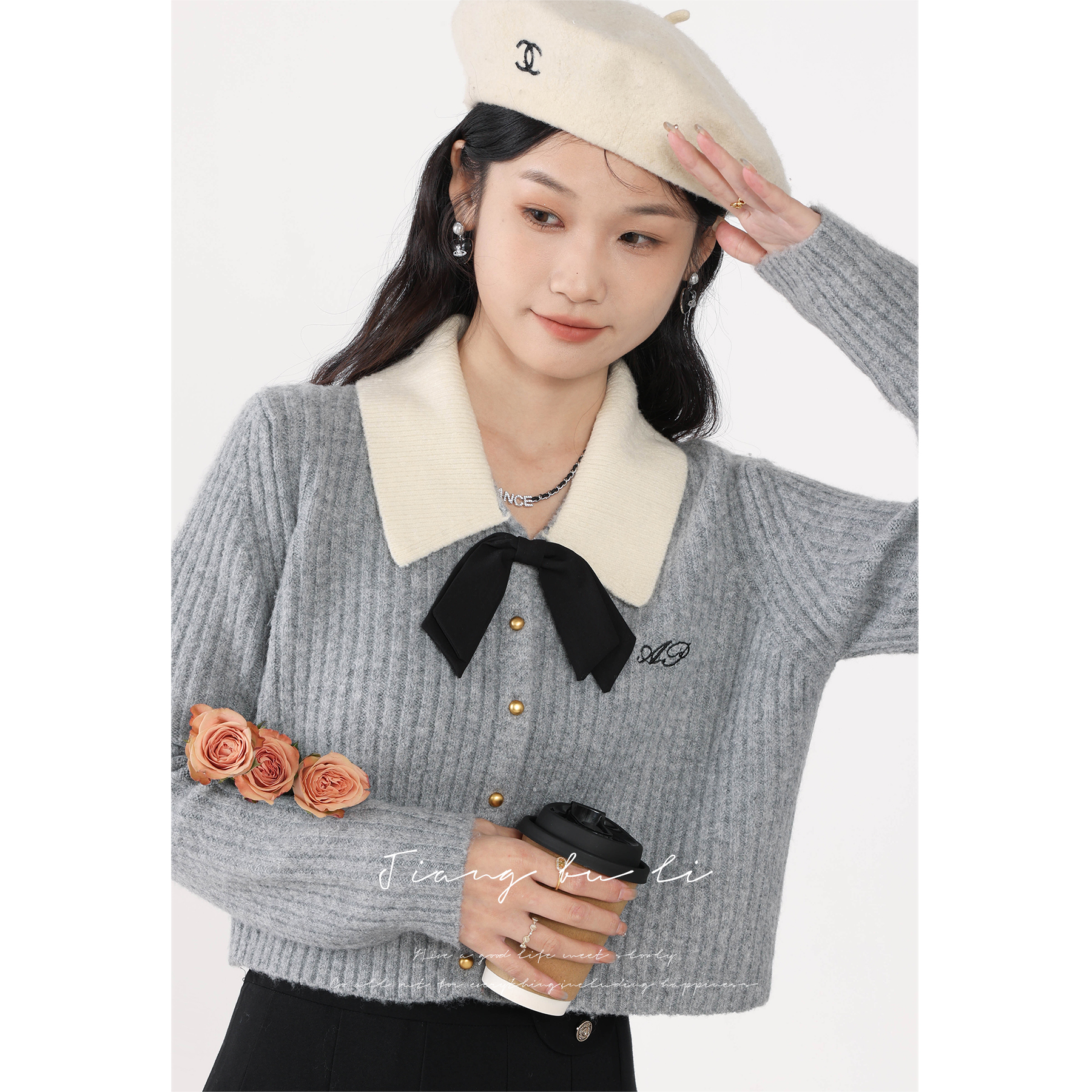 设计感小众毛衣20元优惠券开衫