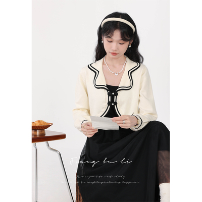 江不离【山茶月下】小香风套装高级感盐系收腰显瘦显气质套装