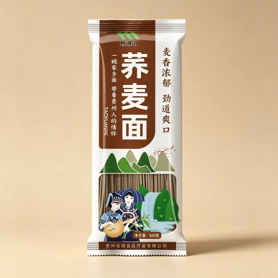 无添加【荞麦面】挂面0脂肪非油炸纯粗粮面速食 健身代餐面条