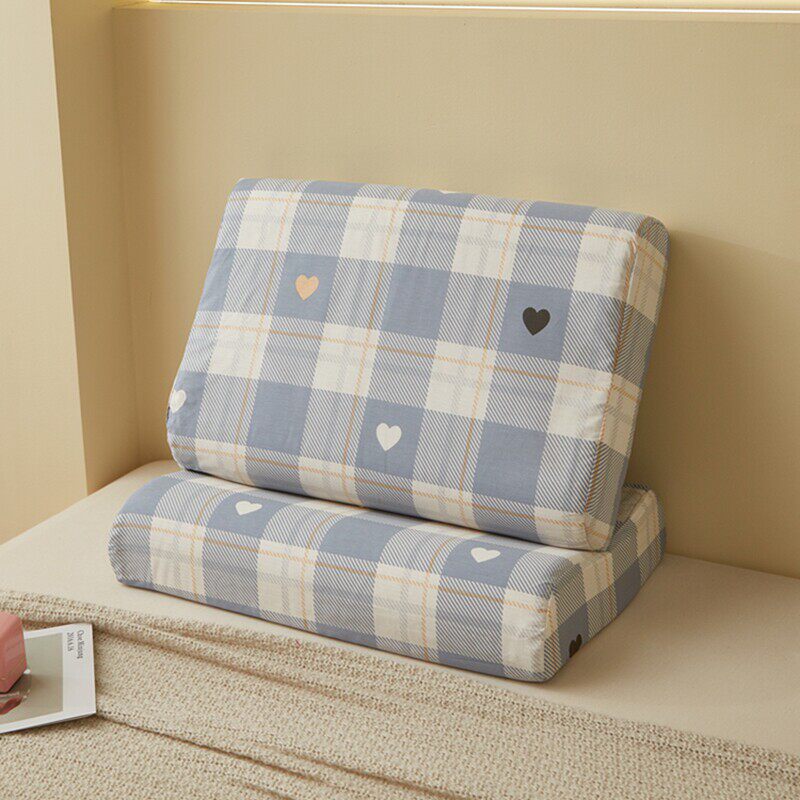 全棉乳胶枕套纯棉一对装家用单人记忆枕头套40x60cm橡胶枕套30x50