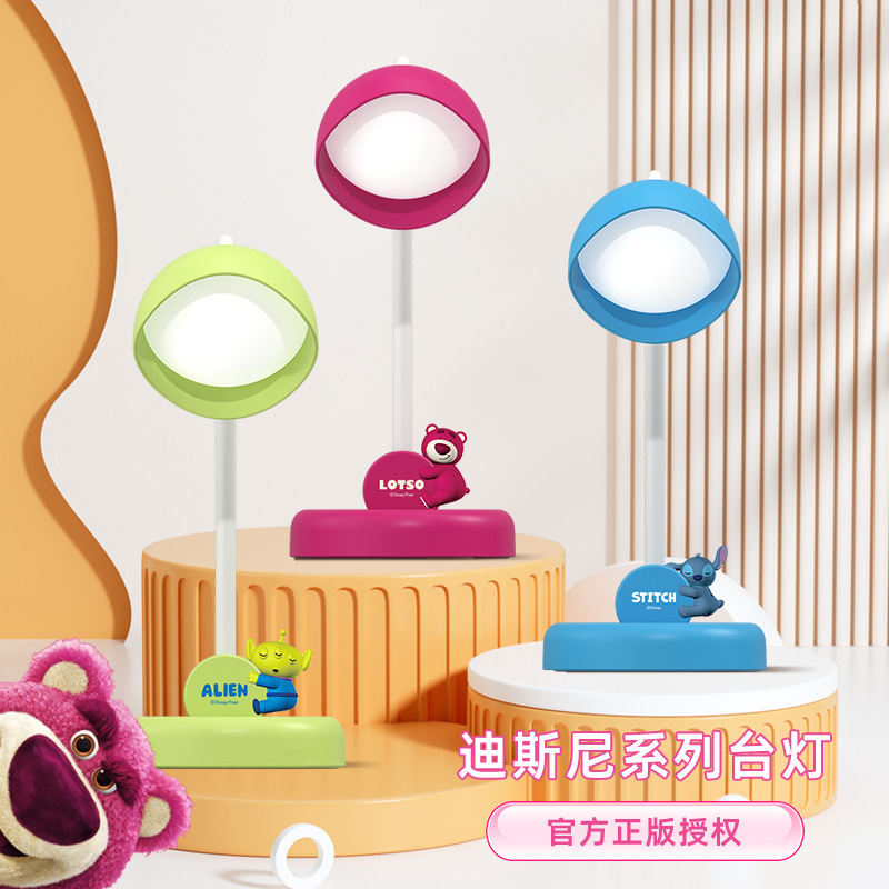 迪士尼台灯学生专用护眼卡通学习桌面护眼阅读灯床头充电可爱夜灯