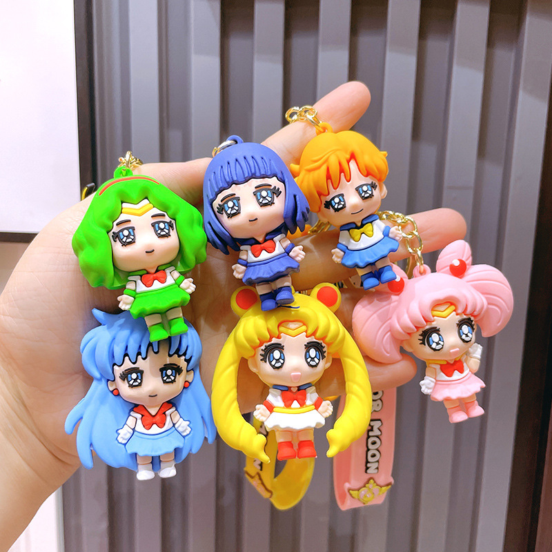 新年美少女战士情侣包包卡通钥匙链挂件野兔公仔汽车钥匙扣义乌新